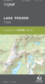 Tasmap 1:50000 Lake Pedder Find Your Feet Hiking Tasmania National Park Map