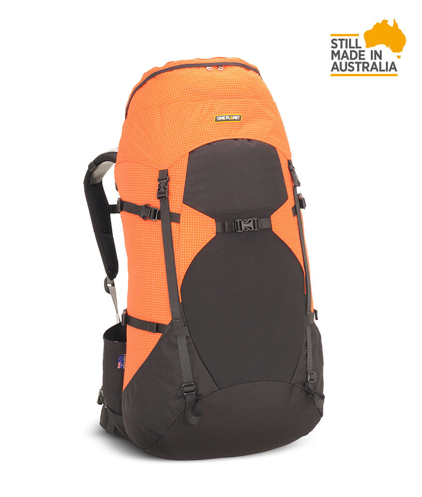 One Planet WBA Backpack - Find Your Feet Australia Hobart Launceston Tasmania - Black/Orange