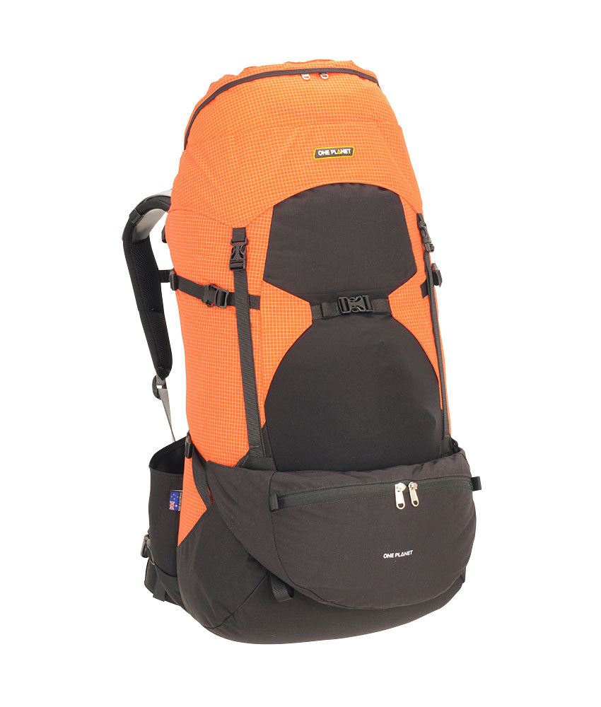 One Planet WBA Backpack - Find Your Feet Australia Hobart Launceston Tasmania - Black/Orange