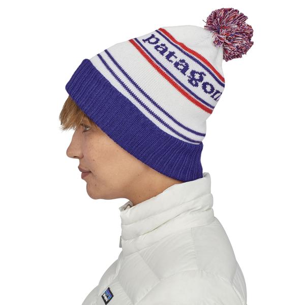 Patagonia Powder Town Beanie (Unisex) - Park Stripe: Viking Blue - Find Your Feet Australia Hobart Launceston Tasmania