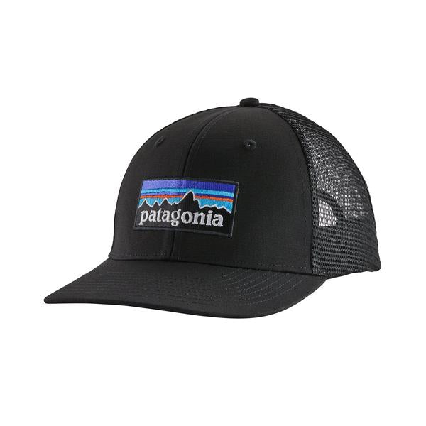 Patagonia P-6 Logo Trucker Hat (Unisex) - Black - Find Your Feet Australia Hobart Launceston Tasmania