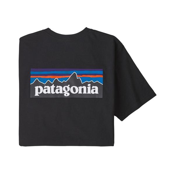 Patagonia P-6 Logo Responsibili-Tee (Men's) - Black - Find Your Feet Australia Hobart Launceston Tasmania