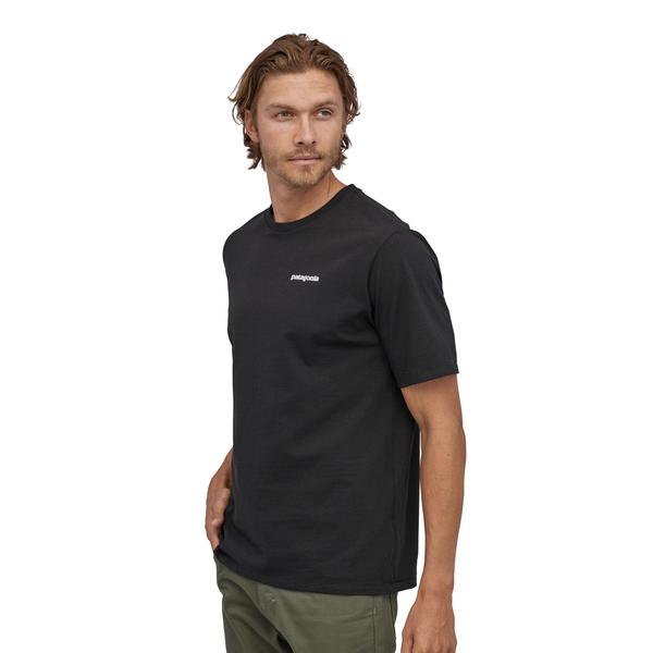 Patagonia P-6 Logo Responsibili-Tee (Men's) - Black - Find Your Feet Australia Hobart Launceston Tasmania