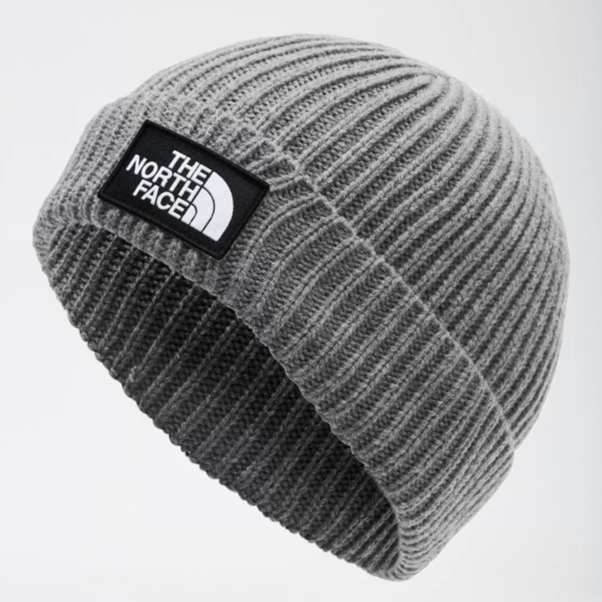 The North Face Logo Box Cuff Beanie - TNF Medium Grey Heather - Find Your Feet Australia Hobart Launceston Tasmania