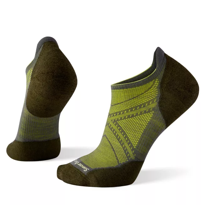 Smartwool Run Targeted Cushion Low Ankle Socks (Men's) - Find Your Feet Australia Hobart Launceston Tasmania - Graphite Military Olive