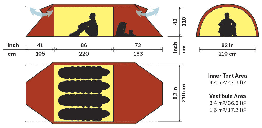 Hilleberg Keron 4 GT Hiking Tent - Find Your Feet Australia Hobart Launceston