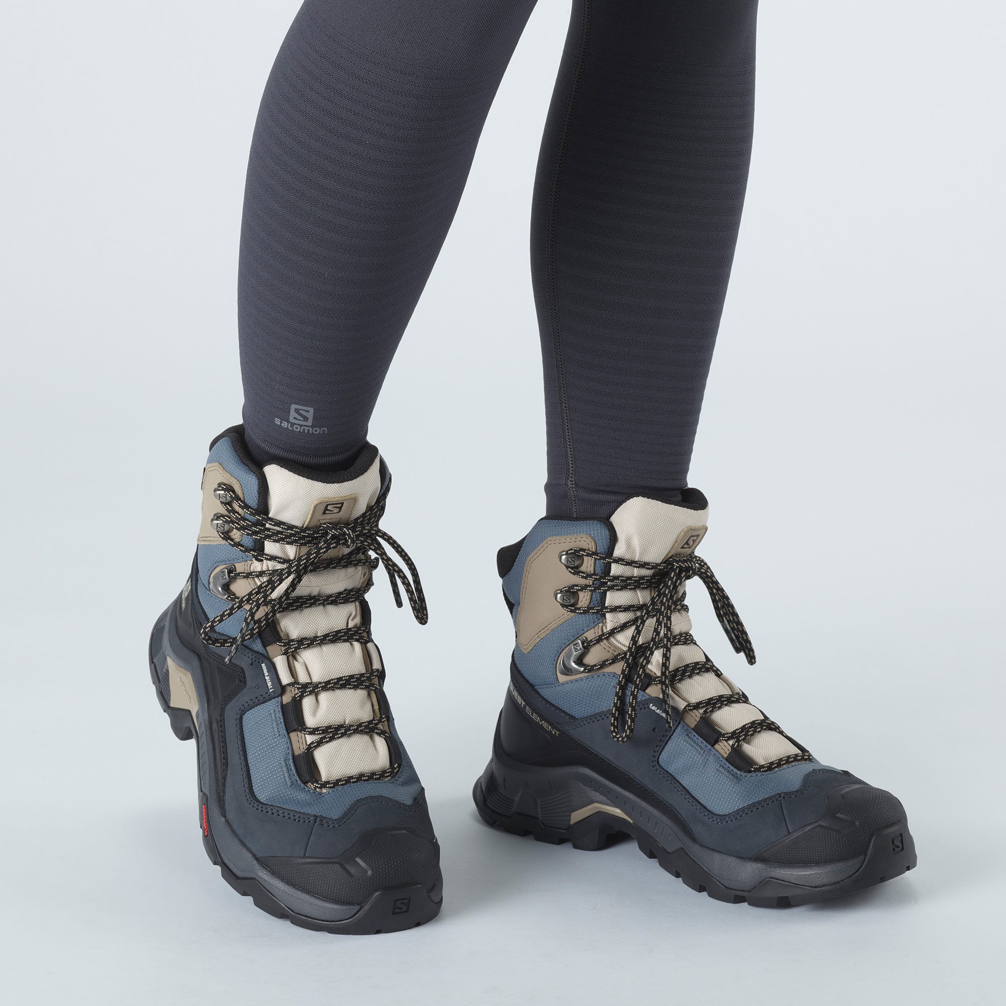 Salomon Quest Element GTX Hiking Boot (Women's) - Ebony/Rainy Day/Stormy Weather - Find Your Feet Australia Hobart Launceston Tasmania