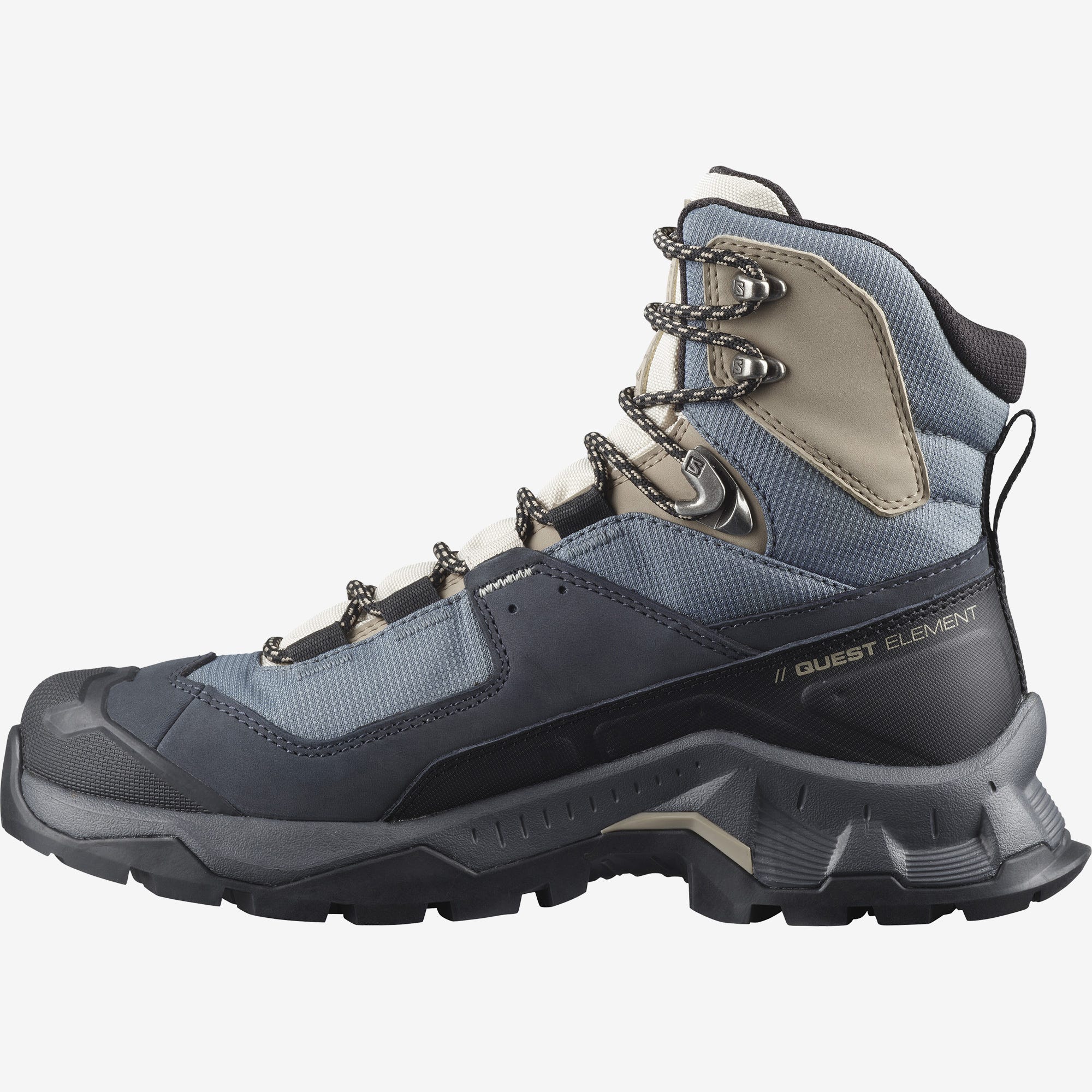 Salomon Quest Element GTX Hiking Boot (Women's) - Ebony/Rainy Day/Stormy Weather - Find Your Feet Australia Hobart Launceston Tasmania