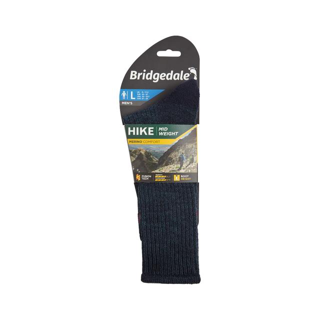 Bridgedale Hike MW Comfort Boot Socks (Men's) - Navy - Find Your Feet Australia Hobart Launceston Tasmania