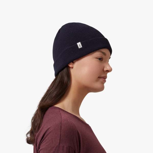 On Merino Beanie (Unisex) - Navy - Find Your Feet Australia Hobart Launceston Tasmania