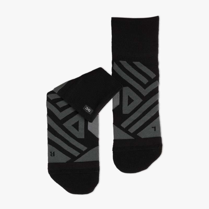 On Mid Sock (Women's) - Black | Shadow - Find Your Feet Australia Hobart Launceston Tasmania