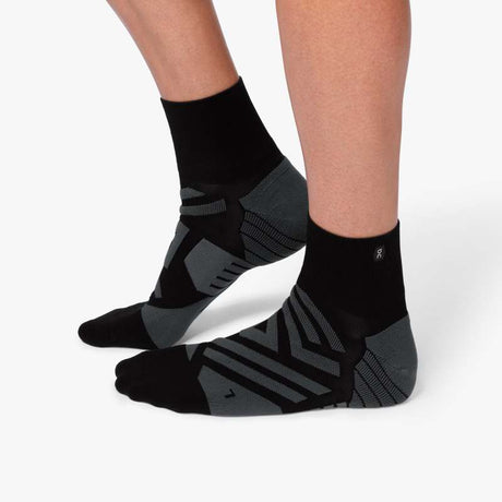 On Mid Sock (Men's) - Black Shadow - Find Your Feet Australia Hobart Launceston Tasmania