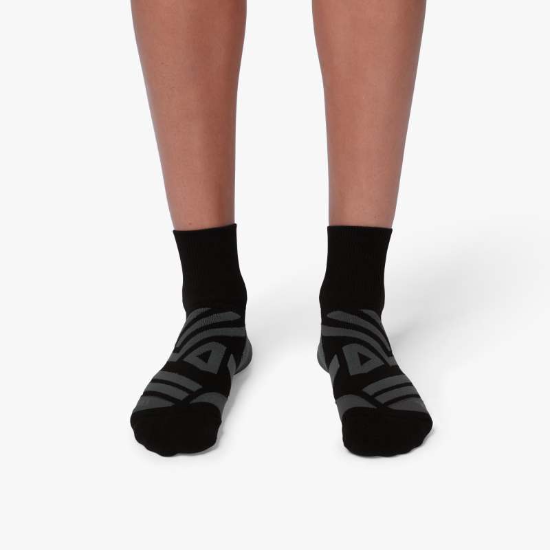 On Mid Sock (Women's) - Black | Shadow - Find Your Feet Australia Hobart Launceston Tasmania