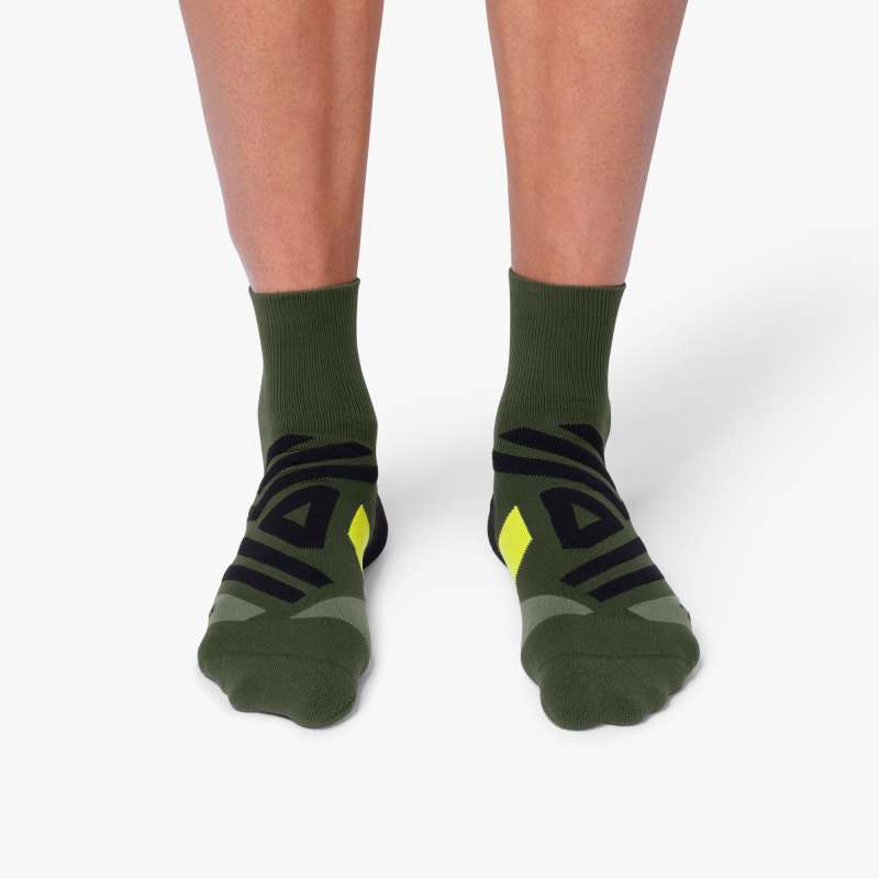 On Mid Sock (Men's) - Jungle Lime - Find Your Feet Australia Hobart Launceston Tasmania
