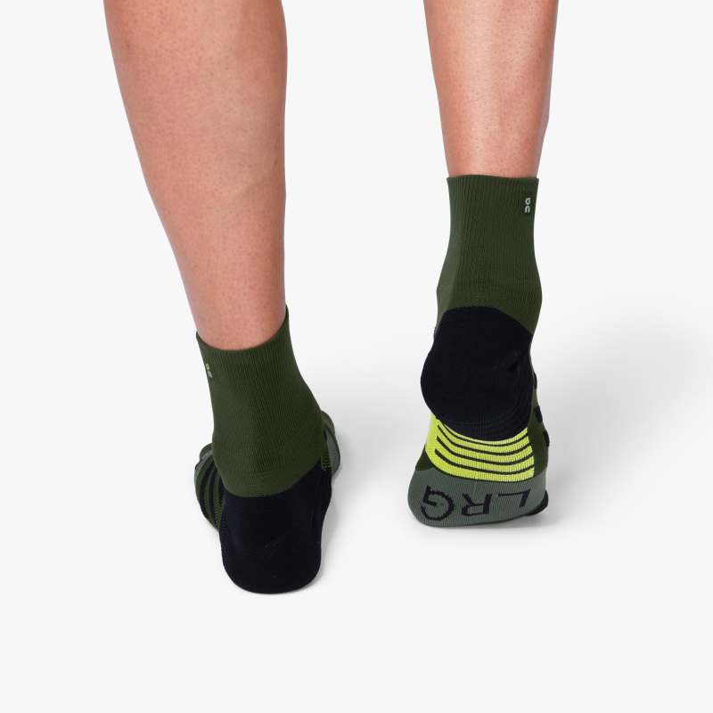 On Mid Sock (Men's) - Jungle Lime - Find Your Feet Australia Hobart Launceston Tasmania