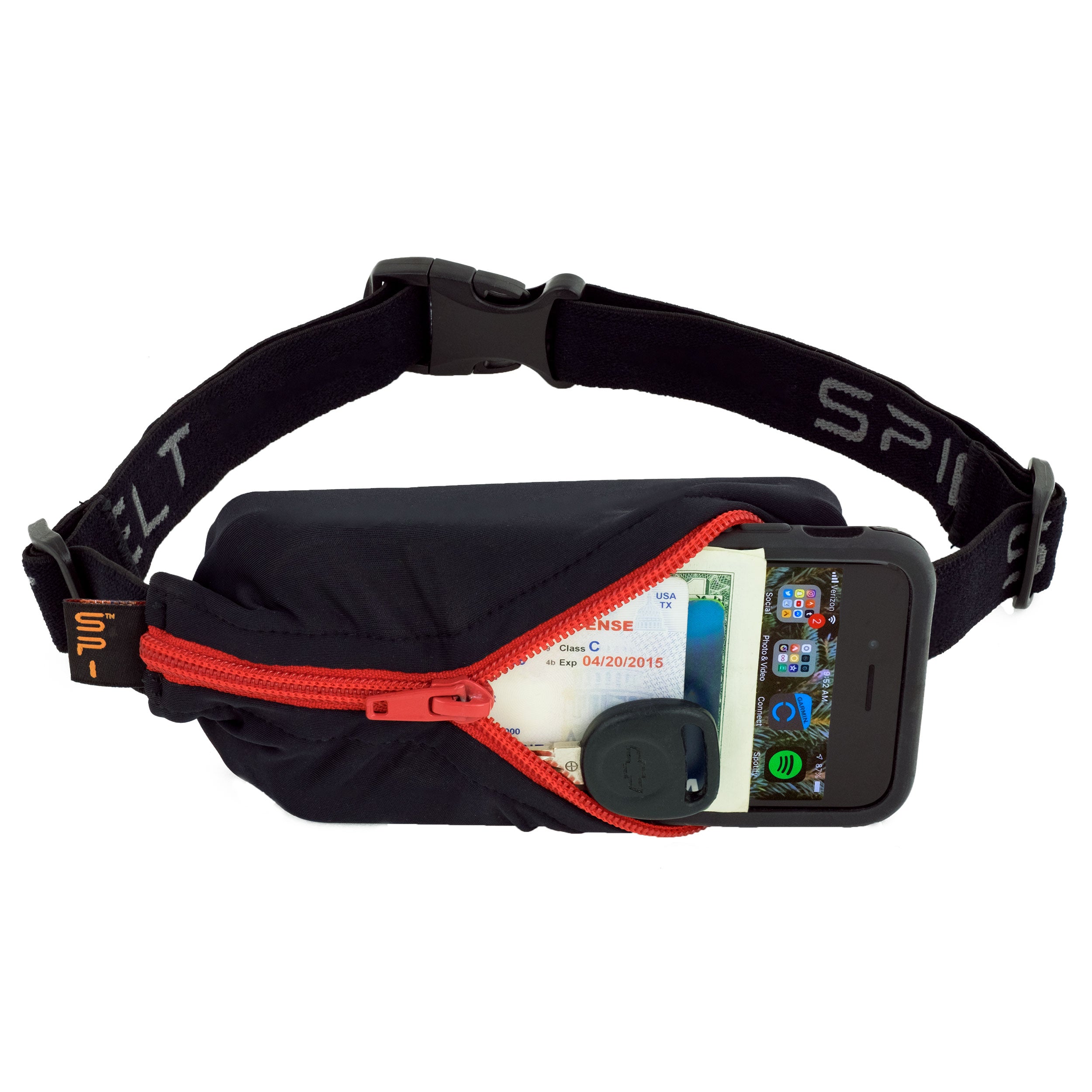 SPIbelt Original - Black w/ Red Zip - Find Your Feet Australia Hobart Launceston Tasmania