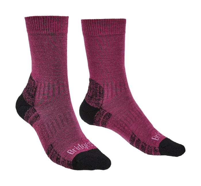 Bridgedale Hike Lightweight Performance Boot Socks (Women's) - Berry - Find Your Feet Australia Hobart Launceston Tasmania